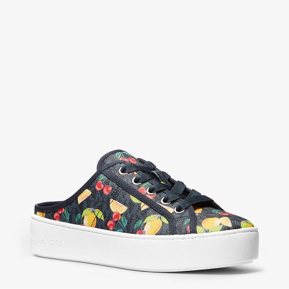 Michael Kors Poppy Fruit Print Logo Slip-On Sneaker